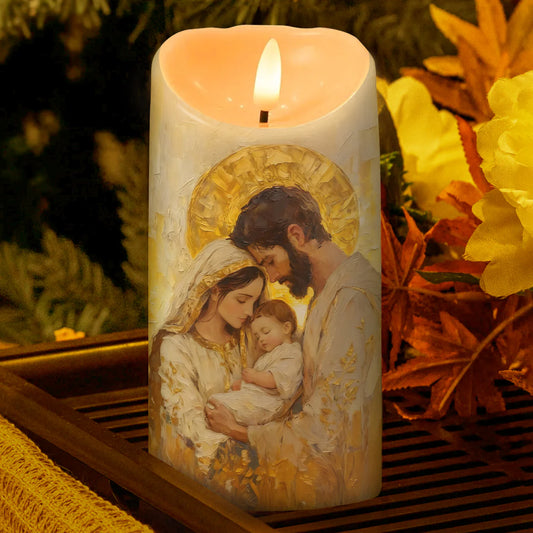The Light Of The Holy Family - Flameless LED Candle