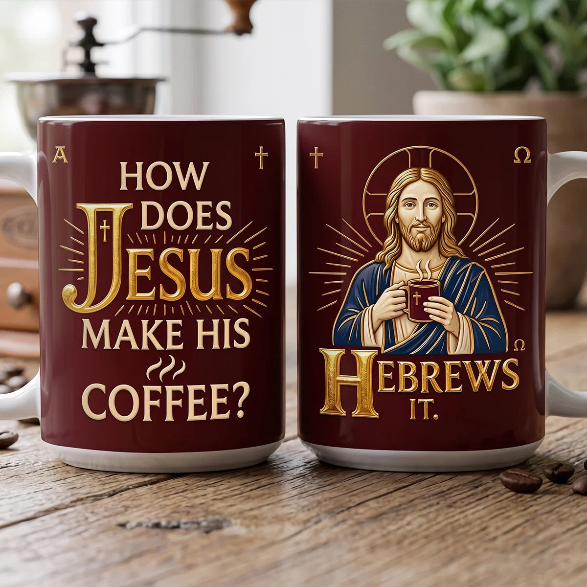 How Does Jesus Make His Coffee Gift For Christian | Ceramic Coffee Mug