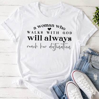 A Woman Who Walks With God | 2D Unisex T-shirt