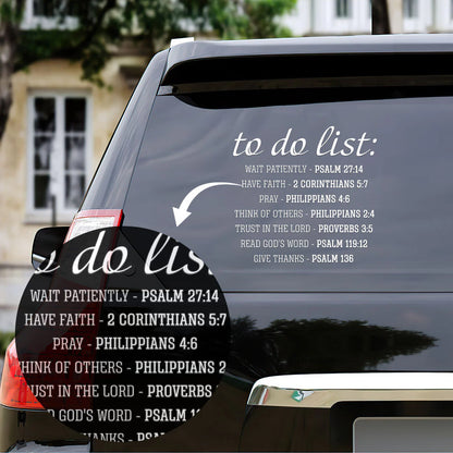 Christian Daily Todo List - Sticker