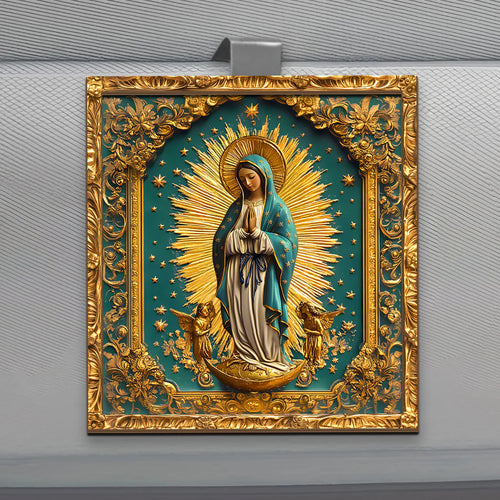 Heavenly Light Of Guadalupe - Car Visor Clip