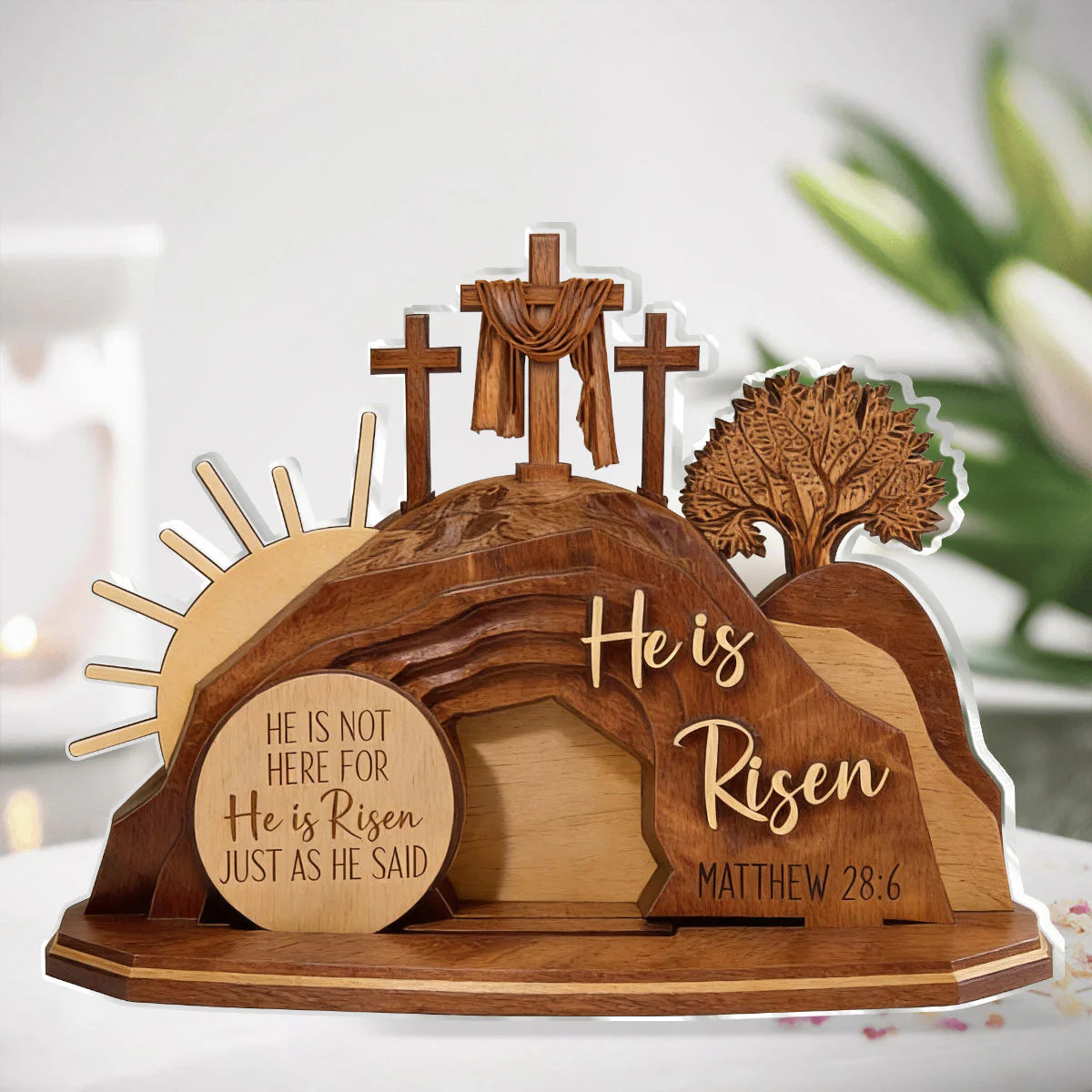He Is Risen - Personalized Custom Shaped Acrylic Plaque