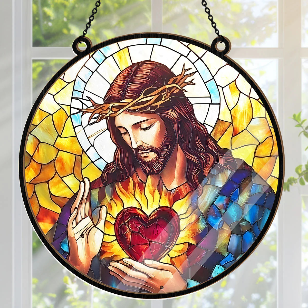 Sacred Heart Of Jesus - Window Hanging Suncatcher