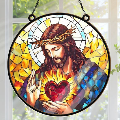 Sacred Heart Of Jesus - Window Hanging Suncatcher