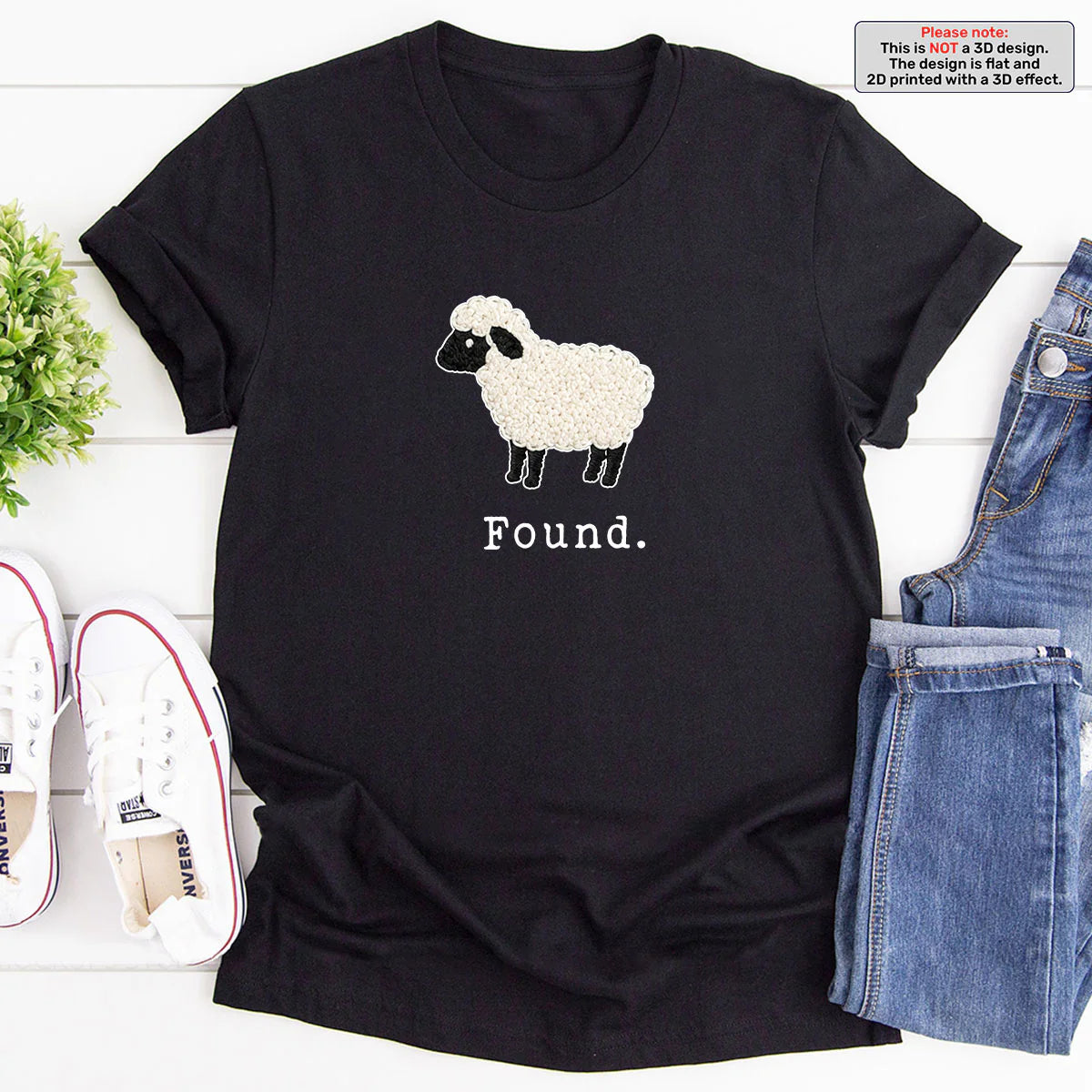 Christian Psalm 23 Lamb, Christian Gift | 2D Unisex T-shirt