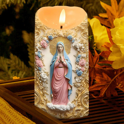Hail Mary, Full Of Grace - Flameless LED Candle