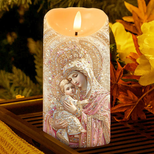 Queen Of Heaven And Child - Flameless LED Candle