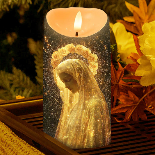 Crown Of Roses, Light Of Heaven - Flameless LED Candle