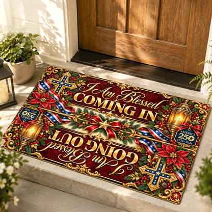 I Am Blessed Coming In Going Out, Gift For Self | Personalized Doormat
