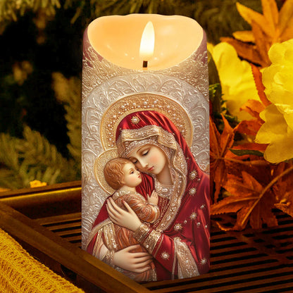 Blessed Mother’s Embrace - Flameless LED Candle