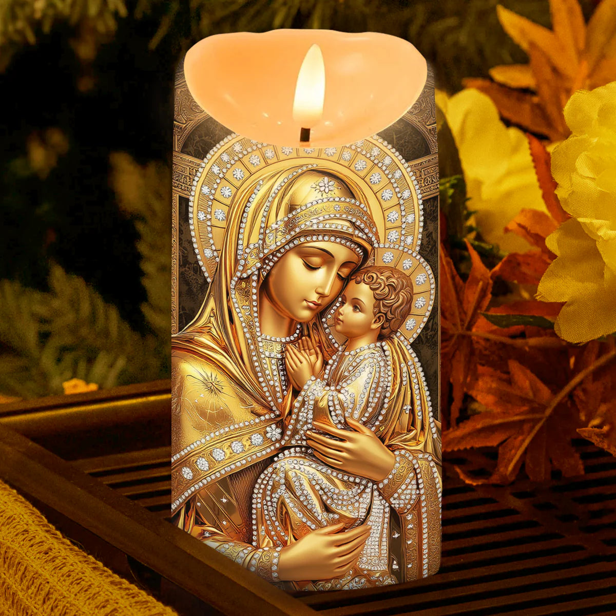 Golden Motherly Blessing - Flameless LED Candle