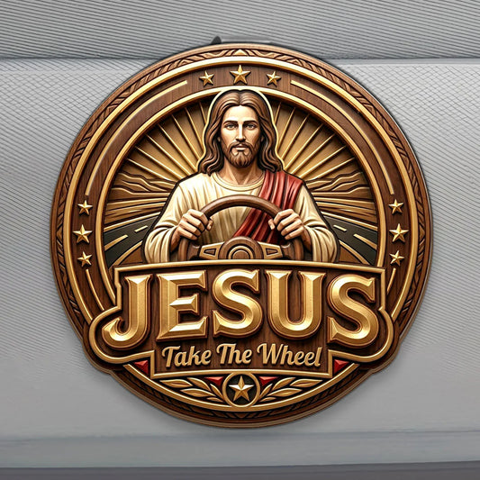 Jesus Take The Wheel, Christian Gift | Car Visor Clip