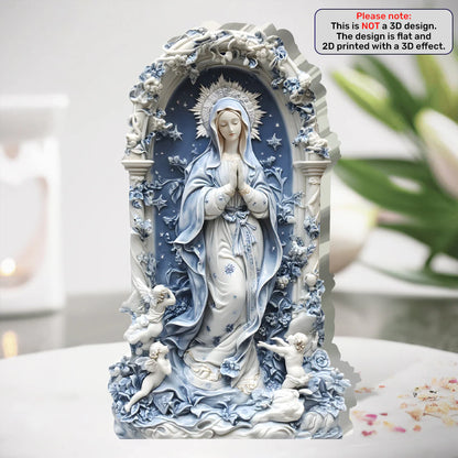 Heavenly Porcelain Grace - Custom Shaped Acrylic Plaque