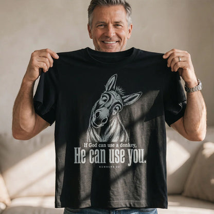 If God Can Use A Donkey Numbers 22, Christian Gift | 2D Unisex T-shirt