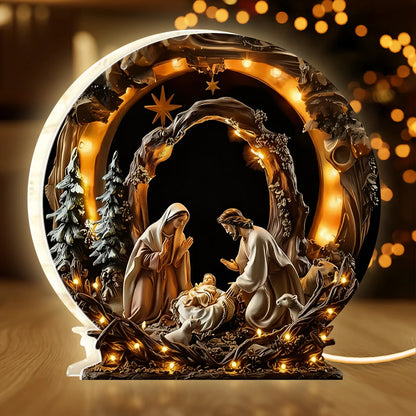 Holy Nativity Scene Christmas - Light Box