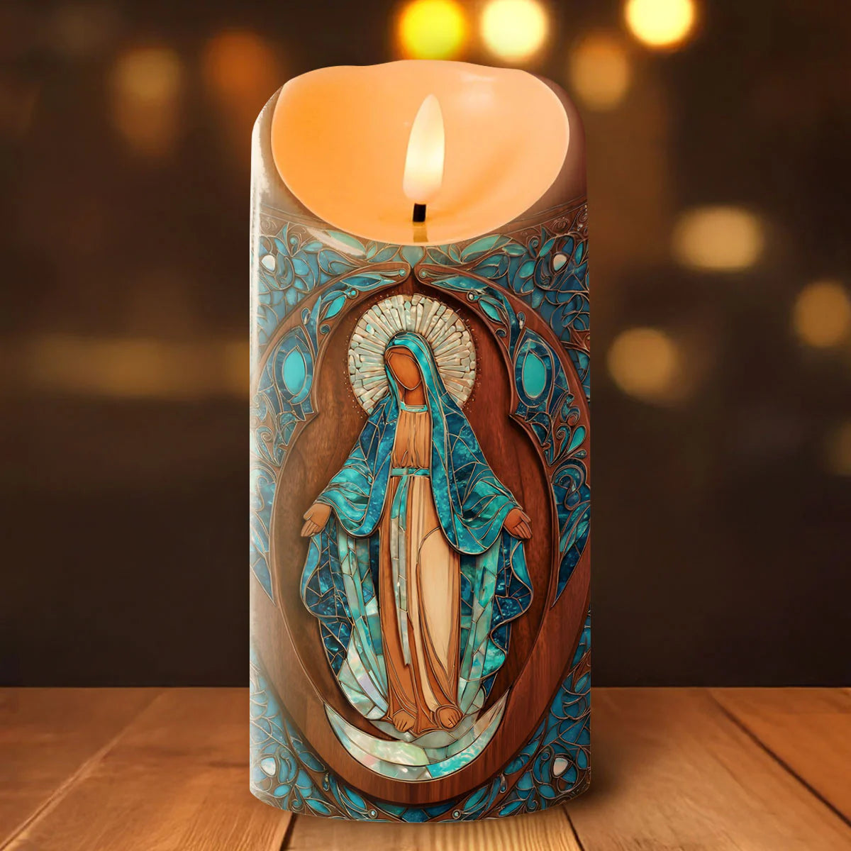 Sanctuary Marian Blue - Flameless LED Candle
