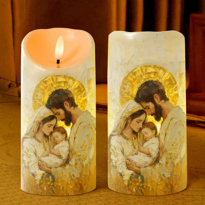 The Light Of The Holy Family - Flameless LED Candle