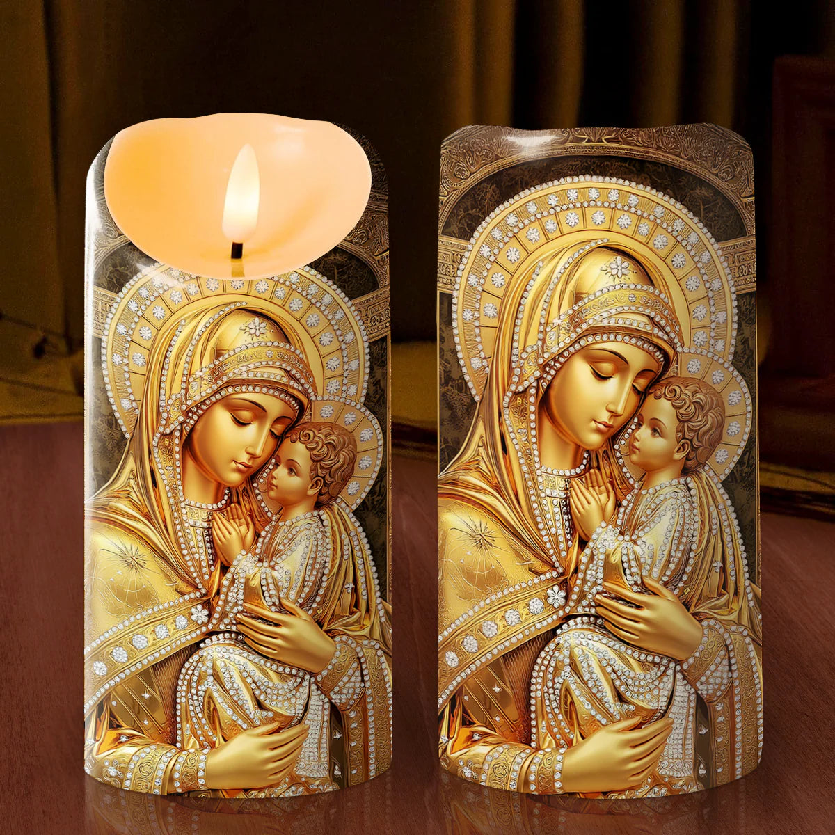 Golden Motherly Blessing - Flameless LED Candle