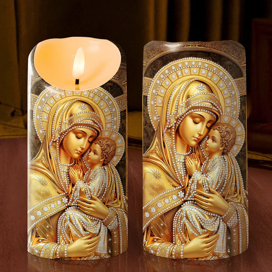 Golden Motherly Blessing - Flameless LED Candle