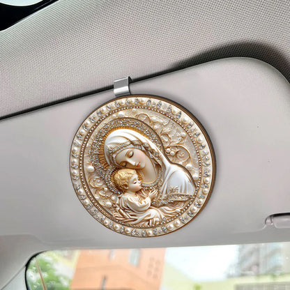 Holy Mother And Child - Car Visor Clip