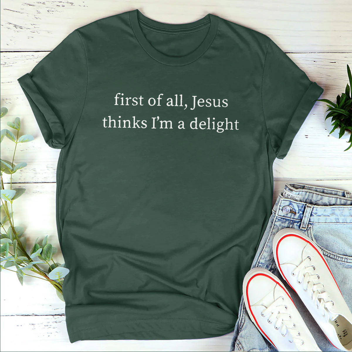 Jesus Thinks I'm A Delight | Personalized 2D Unisex T-shirt