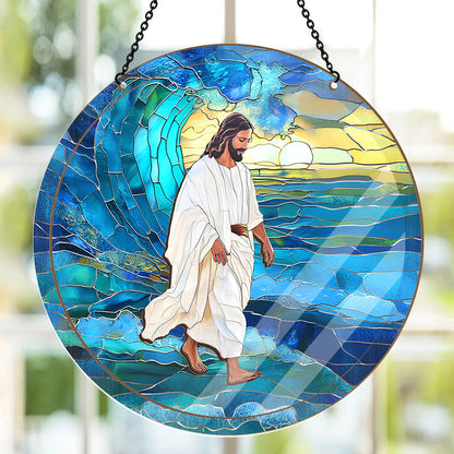 Jesus Walks On Water - Window Hanging Suncatcher