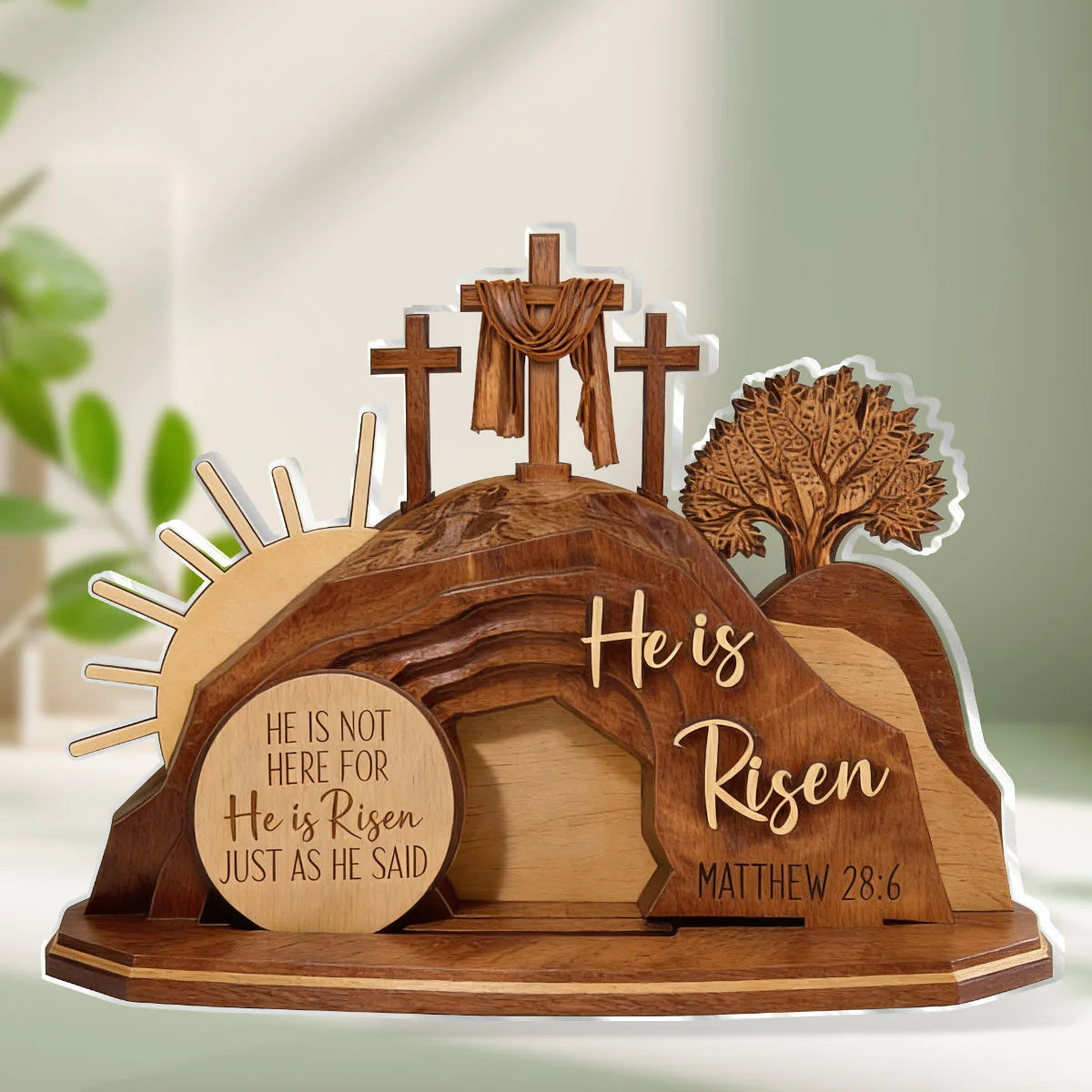 He Is Risen - Personalized Custom Shaped Acrylic Plaque