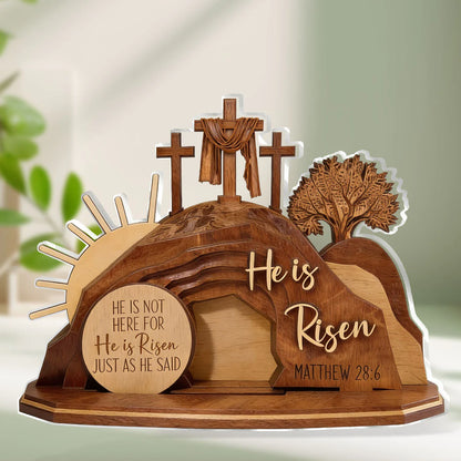 He Is Risen - Personalized Custom Shaped Acrylic Plaque