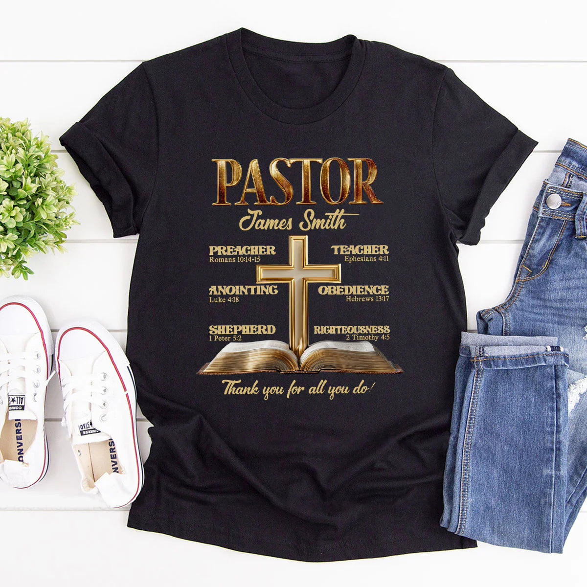 My Preacher, Teacher, & Shepherd | Personalized 2D Unisex T-shirt