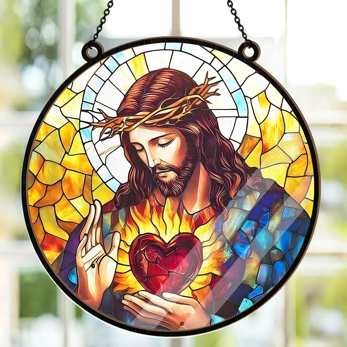 Sacred Heart Of Jesus - Window Hanging Suncatcher