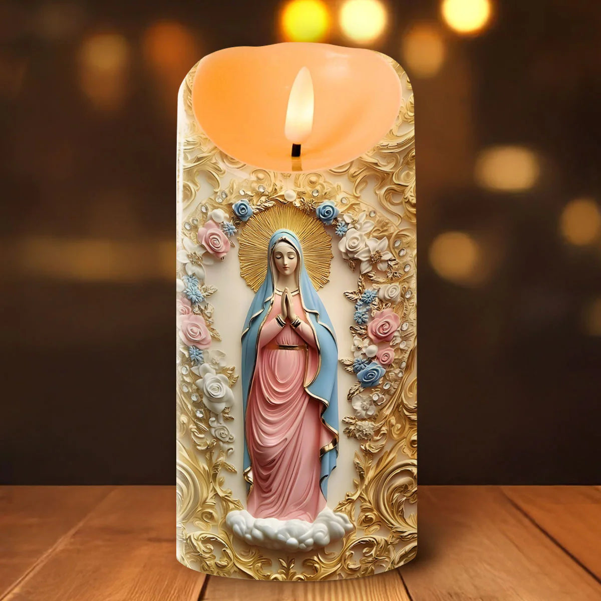 Hail Mary, Full Of Grace - Flameless LED Candle