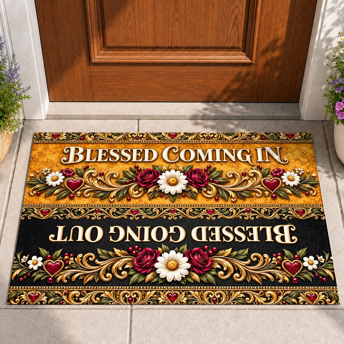 Blessed Coming In And Going Out, Gift For Yourself | Personalized Doormat