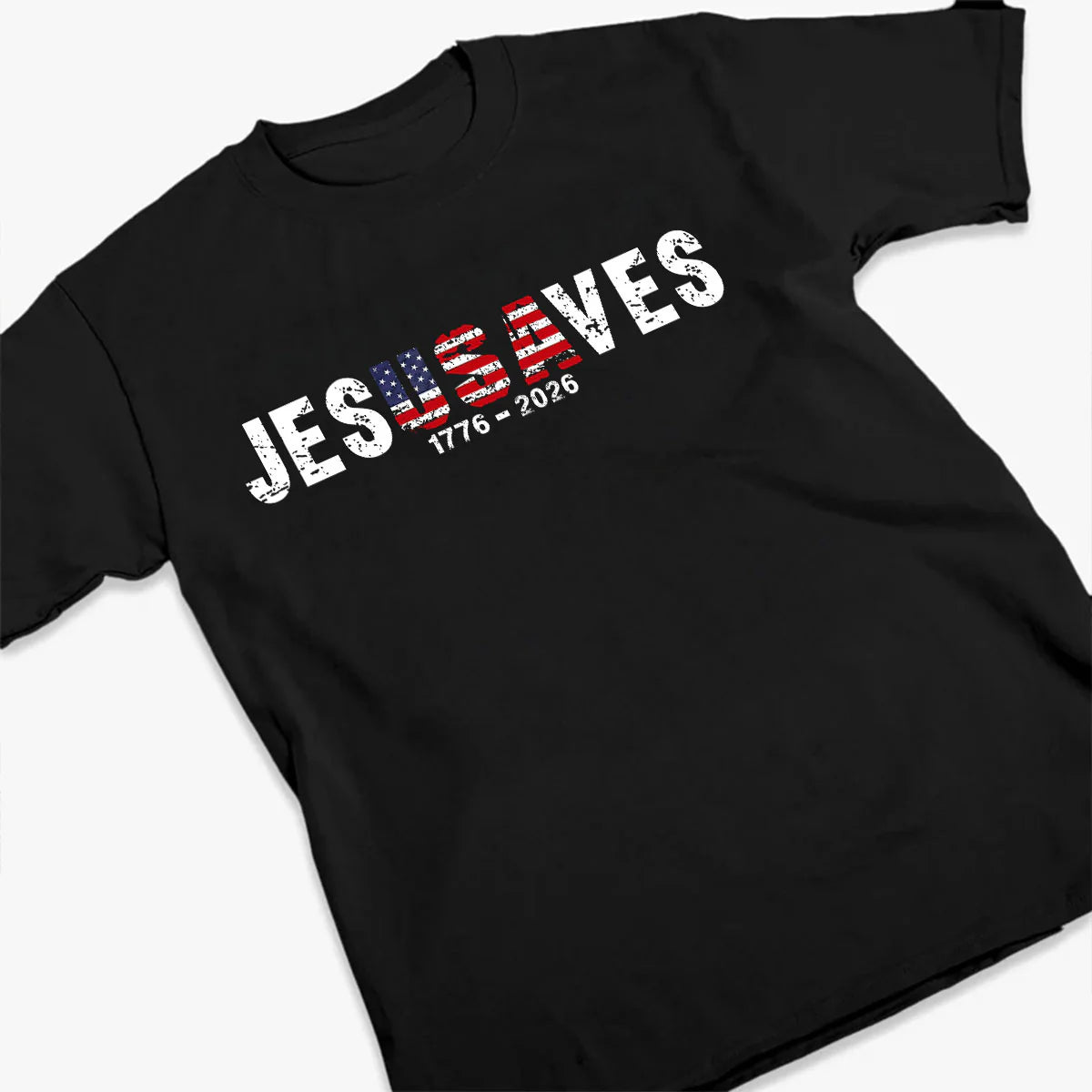 Jesus Saves USA, Patriotic Christian | 2D Unisex T-shirt