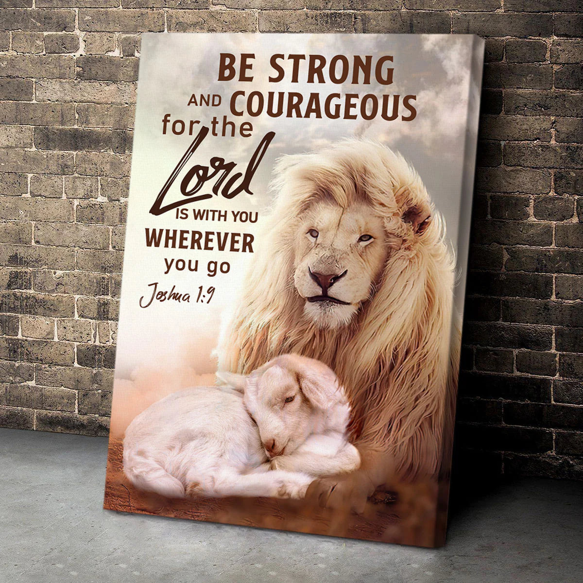 Be Strong And Courageous - Personalized Canvas