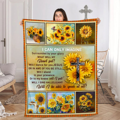 Beautiful Sunflower Fleece Blanket - I Can Only Imagine