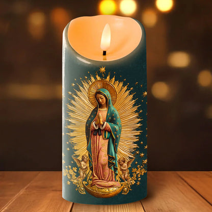 Heavenly Light Of Guadalupe - Flameless LED Candle