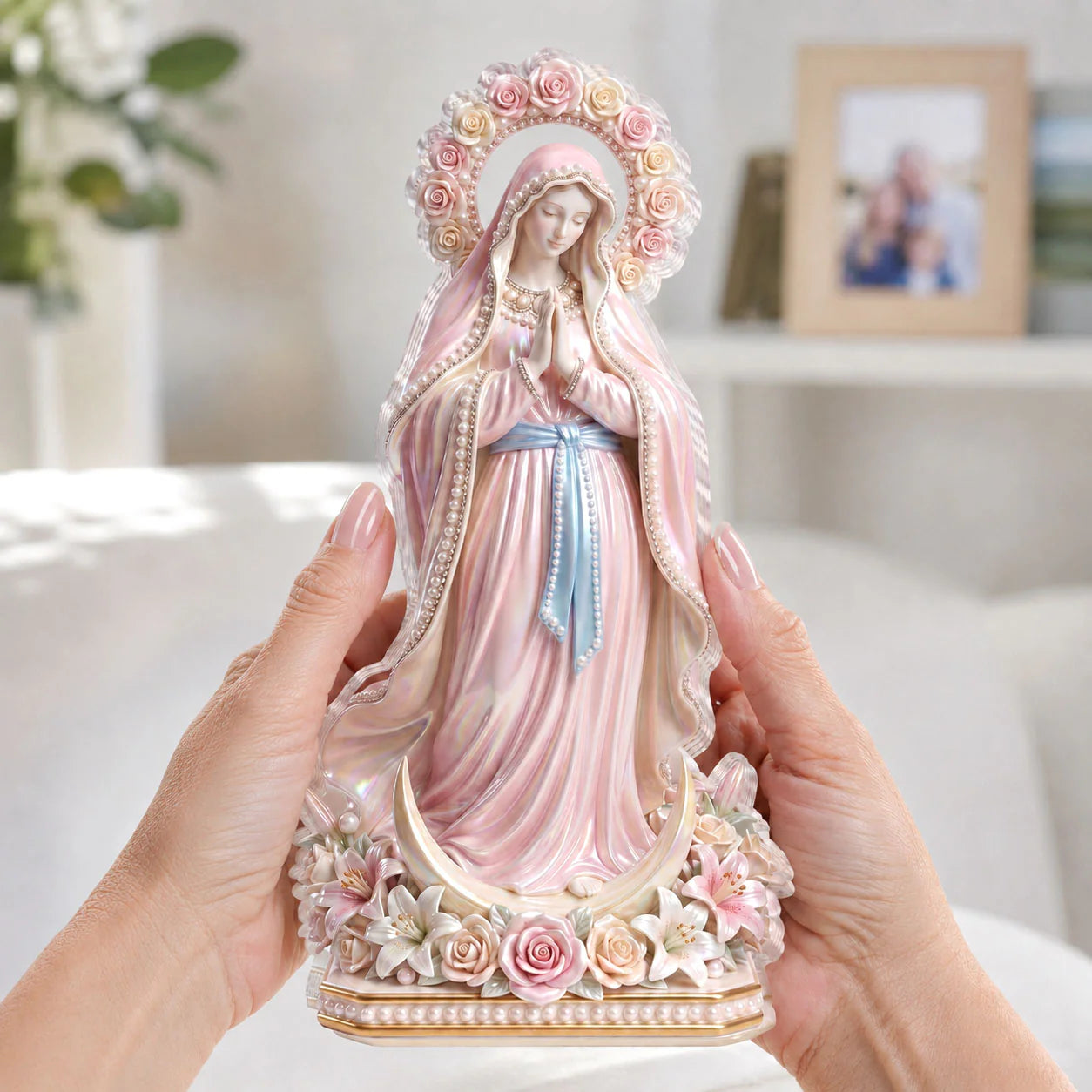 Heavenly Mother Of Pearls, Catholic Gift | Custom Shaped Acrylic Plaque