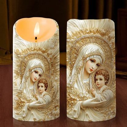 Holy Mother, Heavenly Shine - Flameless LED Candle