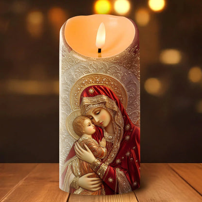 Blessed Mother’s Embrace - Flameless LED Candle
