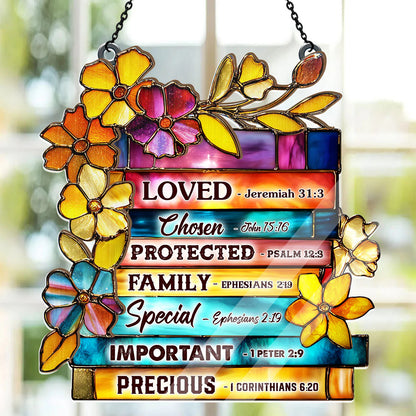 Library Of Blessings I Am Scripture Art - Window Hanging Suncatcher