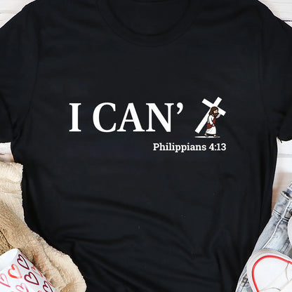 Through Christ I Can, Gift For Family | 2D Unisex T-shirt