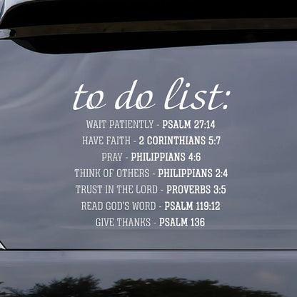 Christian Daily Todo List - Sticker