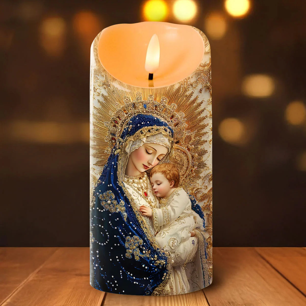 Holy Mother’s Tender Love - Flameless LED Candle