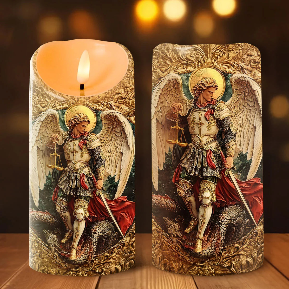 The Scales Of Judgment - Flameless LED Candle