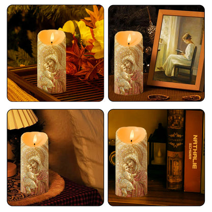 Queen Of Heaven And Child - Flameless LED Candle