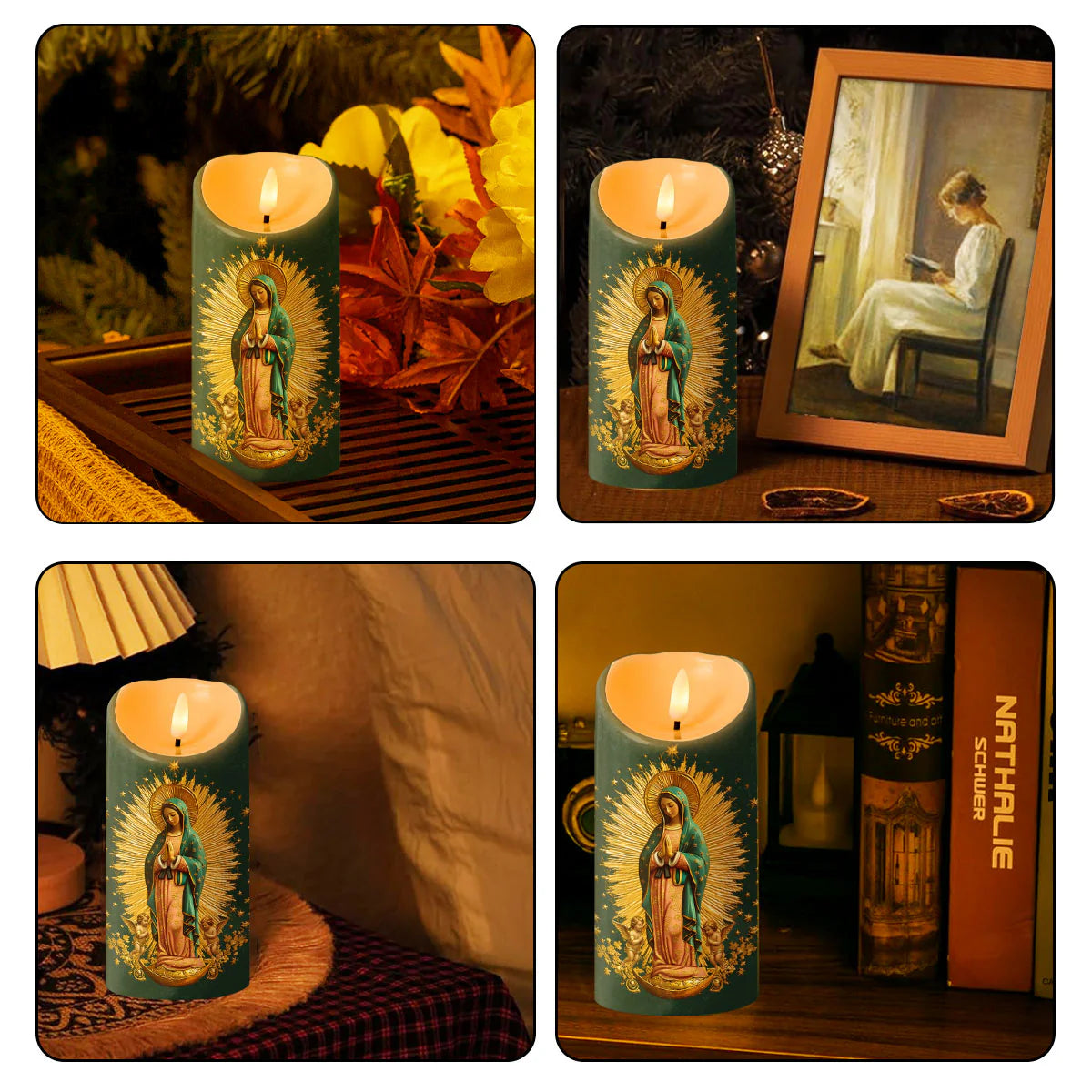 Heavenly Light Of Guadalupe - Flameless LED Candle