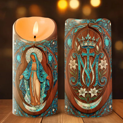 Sanctuary Marian Blue - Flameless LED Candle