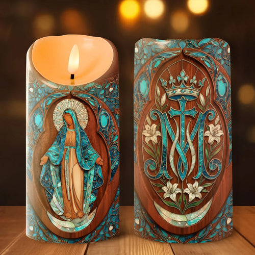 Sanctuary Marian Blue - Flameless LED Candle