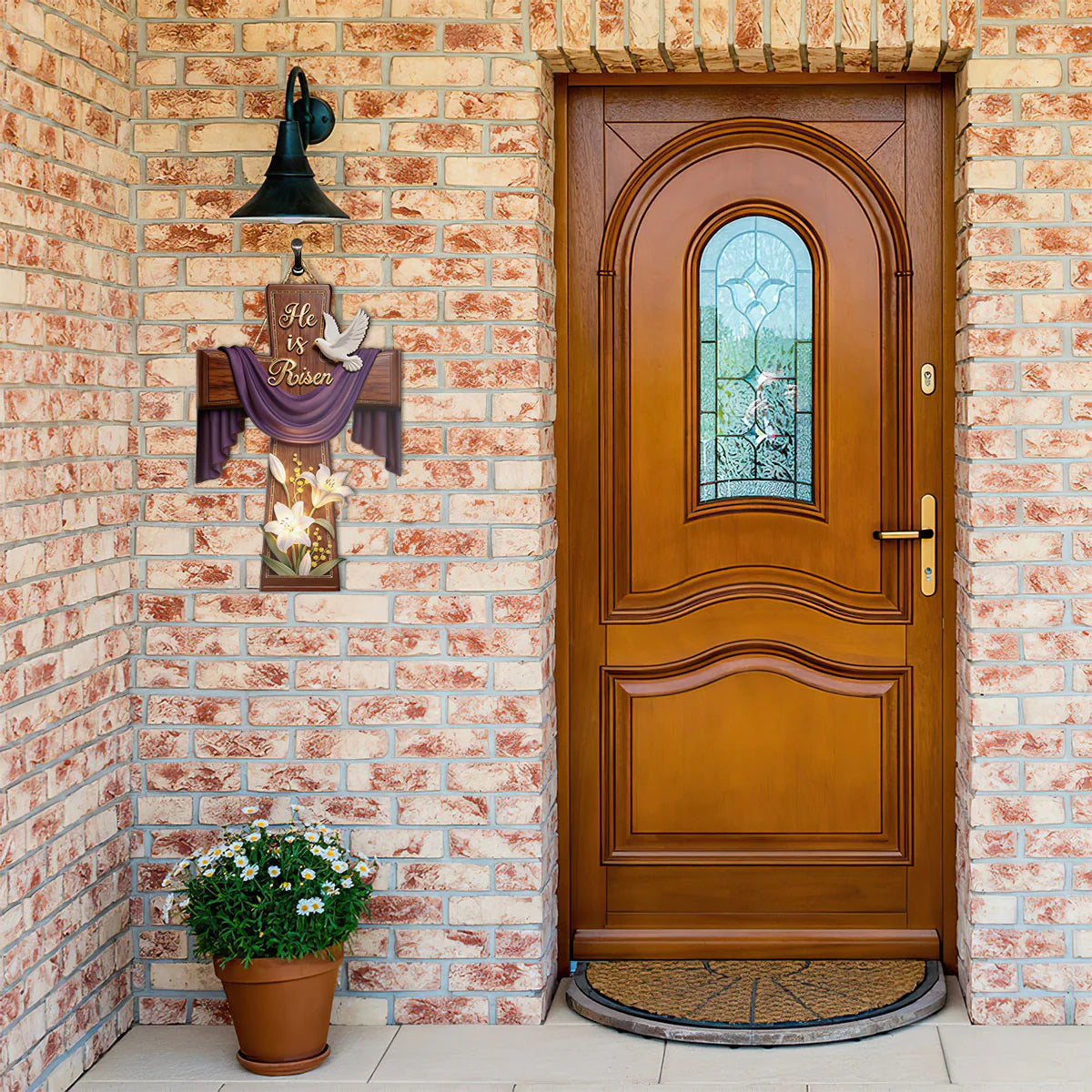 He Is Risen - Wooden Door Sign
