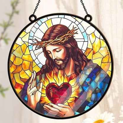 Sacred Heart Of Jesus - Window Hanging Suncatcher